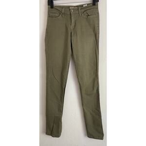 Judy Blue Jeans Juniors 5 Olive Green Slim Skinny Fit Mid Rise Toothpick Denim